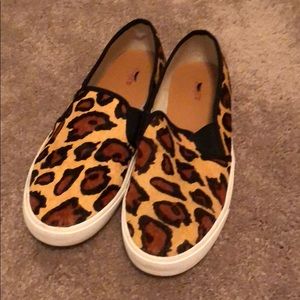 J. Crew sz 9 leopard slip on flats